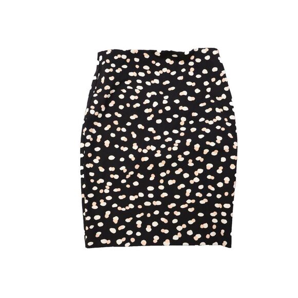 Philosophy Womens Dot Print Back Zip Skirt Black/Pink/White Size 12 Midi - Picture 1 of 10